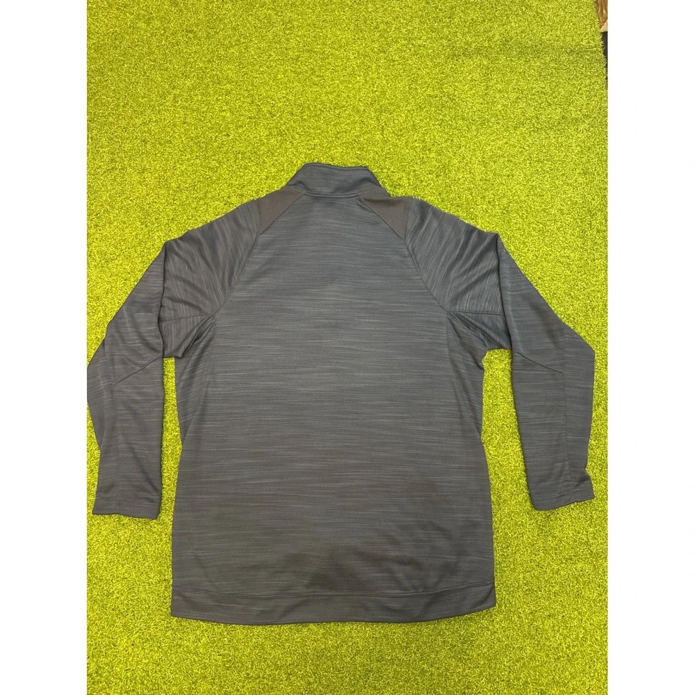 Nike Dri-FIT Mens XL Full Zip Training Jacket Navy Blue Heather Mock Neck Soccer